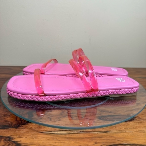 Nordstrom BP Viola Barbie Pink Braided Flat Slide Sandals - Picture 6 of 14